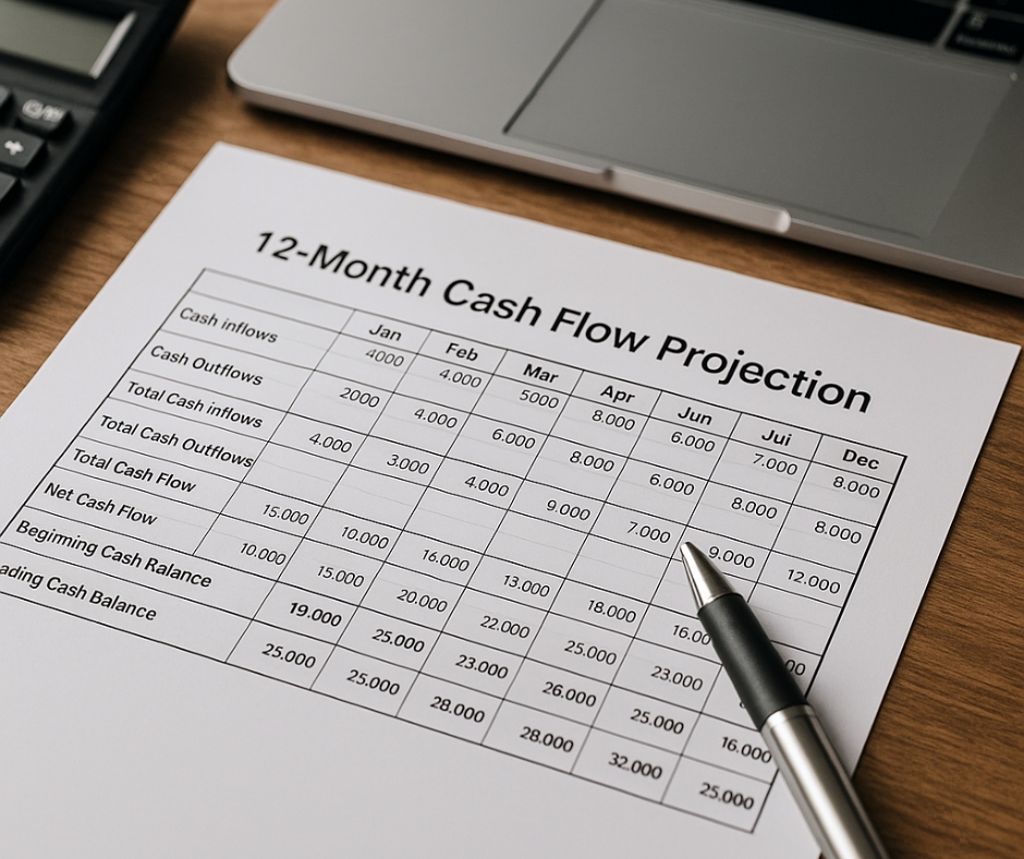 Creating a 12-Month Cash Flow Projection